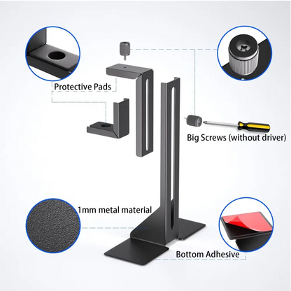 GPU Support Bracket, Graphics Card Support, GPU Brace, Video Card Holder Bracket with Bottom Adhesive, GPU Stand, Adjustable anti Sag GPU Stand 35-120Mm, Support GPU 4090 Thickness Support up to 75Mm