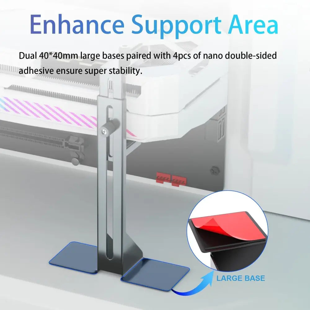 GPU Support Bracket, Graphics Card Support, GPU Brace, Video Card Holder Bracket with Bottom Adhesive, GPU Stand, Adjustable anti Sag GPU Stand 35-120Mm, Support GPU 4090 Thickness Support up to 75Mm