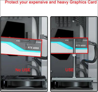 GPU Support Bracket, Graphics Card Support, GPU Bracket Brace, Video Card Sag Holder Bracket, GPU Stand, Adjustable anti Sag GPU Stand for Fan Aluminum 129Mm
