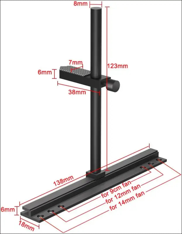 GPU Support Bracket, Graphics Card Support, GPU Bracket Brace, Video Card Sag Holder Bracket, GPU Stand, Adjustable anti Sag GPU Stand for Fan Aluminum 129Mm