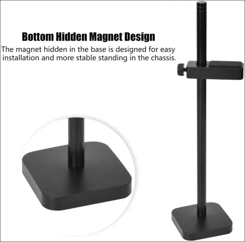 Graphics Card GPU Brace Support, Video Card Sag Holder Bracket, GPU Stand, Anodized Aerospace Aluminum (Black)