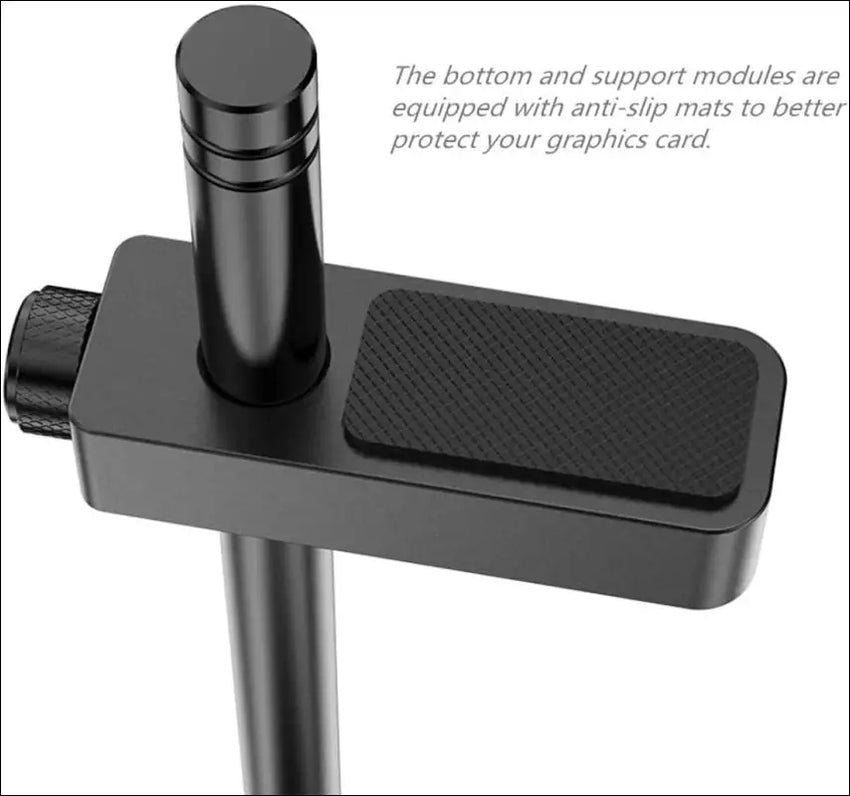 Graphics Card GPU Brace Support, Video Card Sag Holder Bracket, GPU Stand, Anodized Aerospace Aluminum (Black)