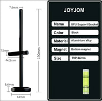 Graphics Card GPU Support Bracket: Adjustable Aluminum anti Sag GPU Bracket Video Card Support GPU Stand Holder GPU Support with Hidden Magnet and Anti-Slip Pad-19Cm