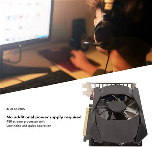 Graphics Card, HD7670 4GB GDDR5 128 Bit PCI Express X16 2.1 1000Mhz PC Gaming Video Card, DVI Single Fan Computer GPU Graphics Cardbit