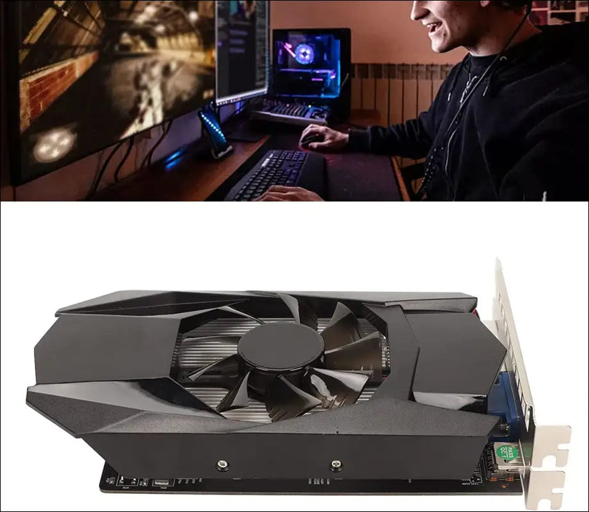 Graphics Card, HD7670 4GB GDDR5 128 Bit PCI Express X16 2.1 1000Mhz PC Gaming Video Card, DVI Single Fan Computer GPU Graphics Cardbit