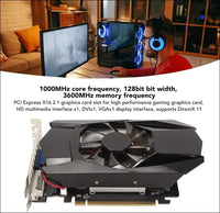 Graphics Card, HD7670 4GB GDDR5 128 Bit PCI Express X16 2.1 1000Mhz PC Gaming Video Card, DVI Single Fan Computer GPU Graphics Cardbit