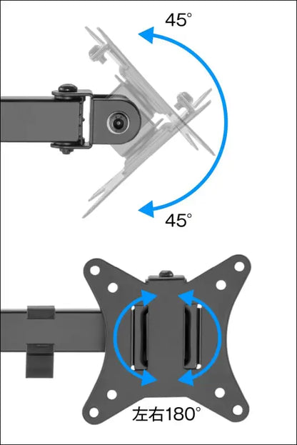 Greenhouse GH-AMDN3H-BK Monitor Arm, 3 Side-by-Side Screens, Supports 17-27 Inches, Load Capacity: 15.3 lbs (7 kg) Each (Total 46.5 lbs (21 kg), 4 Axis, Front and Rear Movement,...