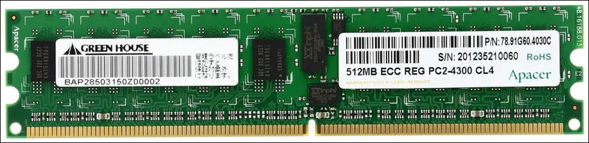 Greenhouse PC2-4200 240pin DDR2 SDRAM ECC RDIMM 512MB GH-DS533-512RED for DELL Servers