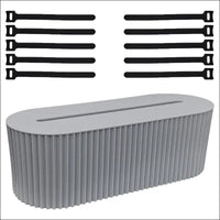 Grey Cable Organizer Box with Storage