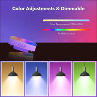 GY Alexa Lamp Smart Bulb GX53, WiFi LED Lamp Compatible with Alexa/Google Home, 8W = 80W, 600lm, RGBCW 3000K-6500K, Dimmable Warm White Cool White and Multicoloured Bulb,...