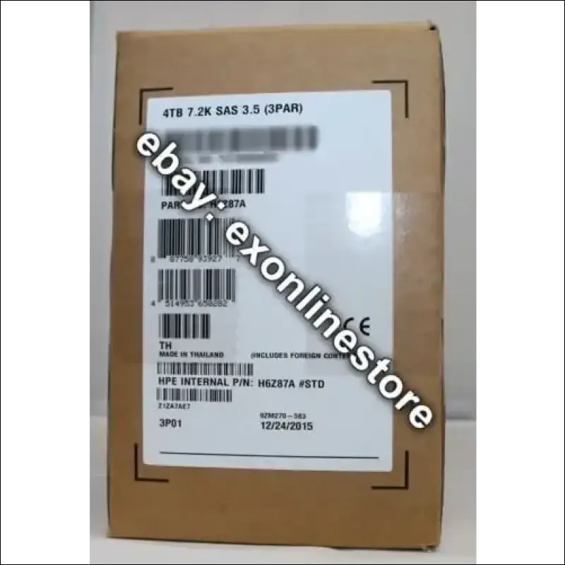 H6Z87A - HP 3PAR StoreServ M6720 4TB 6G 7.2K LFF(3.5-in) SAS Nearline HDD