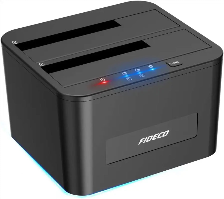 Hard Drive Docking Station, USB 3.0 SATA Hard Drive Reader for 2.5 or 3.5 inch SATA HDD/SSD, Dual Bay, Support Offline Clone