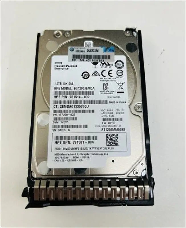 Hard Drive - HPE 1.2tb 10k SAS - EG1200JEMDA