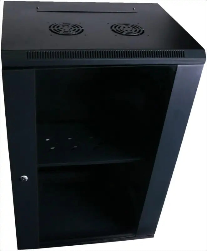 HCC 18RU 19 Inch 450mm Deep Wall Mount Cabinet Server Rack Data Network Comms 18U 19â€ Black (RW-18R-450) - simple
