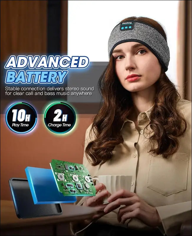 Headphones for Sleeping, Perytong Sleep Headphones Bluetooth Headband, Noise Cancelling Sleep Headband with Ultra-Thin HD Stereo Speakers Perfect for Side Sleepers, Insomnia,...