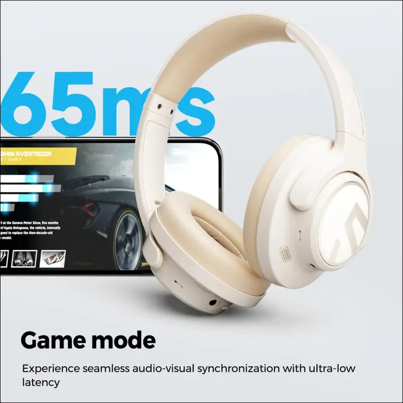 Headphones, SoundPEATS Space Over-Ear Noise Cancelling Headphones, On-Ear Wireless Earphones with 123H, Bluetooth Headphones with Deep Bass, Multipoint Connection & App...