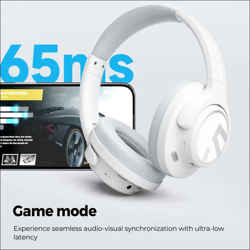 Headphones, SoundPEATS Space Over-Ear Noise Cancelling Headphones, On-Ear Wireless Earphones with 123H, Bluetooth Headphones with Deep Bass, Multipoint Connection & App...