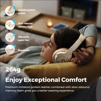 Headphones, SoundPEATS Space Over-Ear Noise Cancelling Headphones, On-Ear Wireless Earphones with 123H, Bluetooth Headphones with Deep Bass, Multipoint Connection & App...