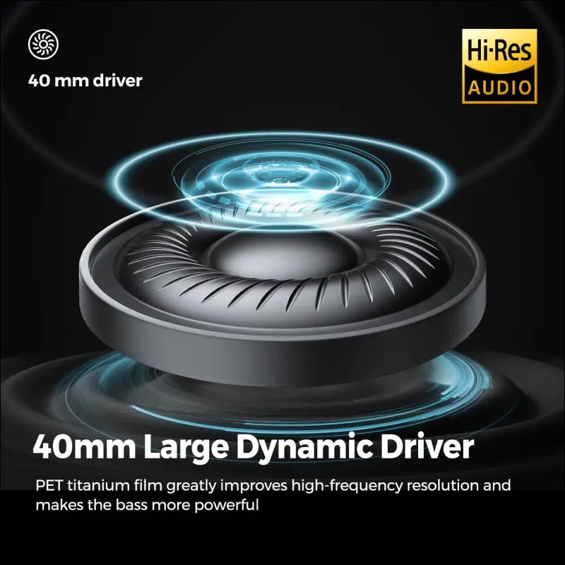 Headphones, SoundPEATS Space Over-Ear Noise Cancelling Headphones, On-Ear Wireless Earphones with 123H, Bluetooth Headphones with Deep Bass, Multipoint Connection & App...