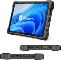 HEIGAOLAPC Rugged Tablet,10.1 Inch FHD Windows Tablet 16000mAh Large Battery Fingerprint 8GB RAM/128GB ROM IP68K Rear