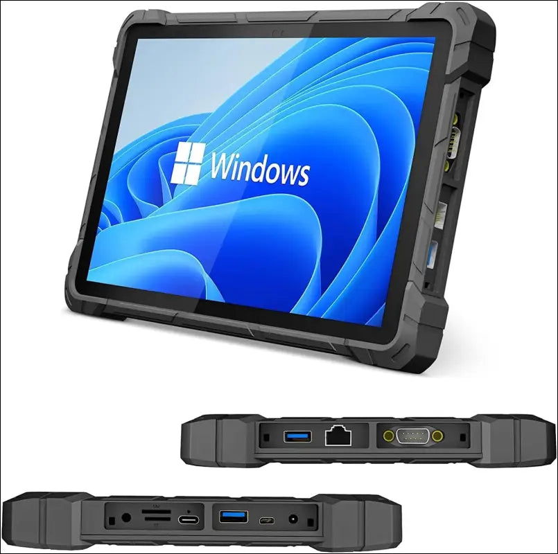 HEIGAOLAPC Rugged Tablet,10.1 Inch FHD Windows Tablet 16000mAh Large Battery Fingerprint 8GB RAM/128GB ROM IP68K Rear