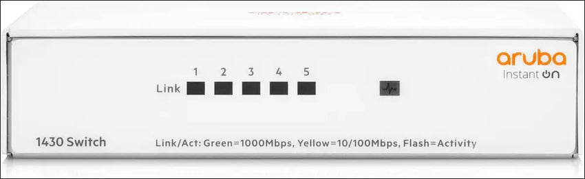 Hewlett Packard Enterprise 10/100/1000 Aruba Instant on 1430 5G Unmanaged L2 Gigabit Ethernet Switch, White