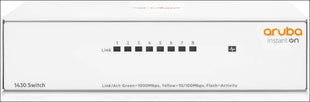 Hewlett Packard Enterprise 10/100/1000 Aruba Instant on 1430 8G Unmanaged L2 Gigabit Ethernet Switch, White
