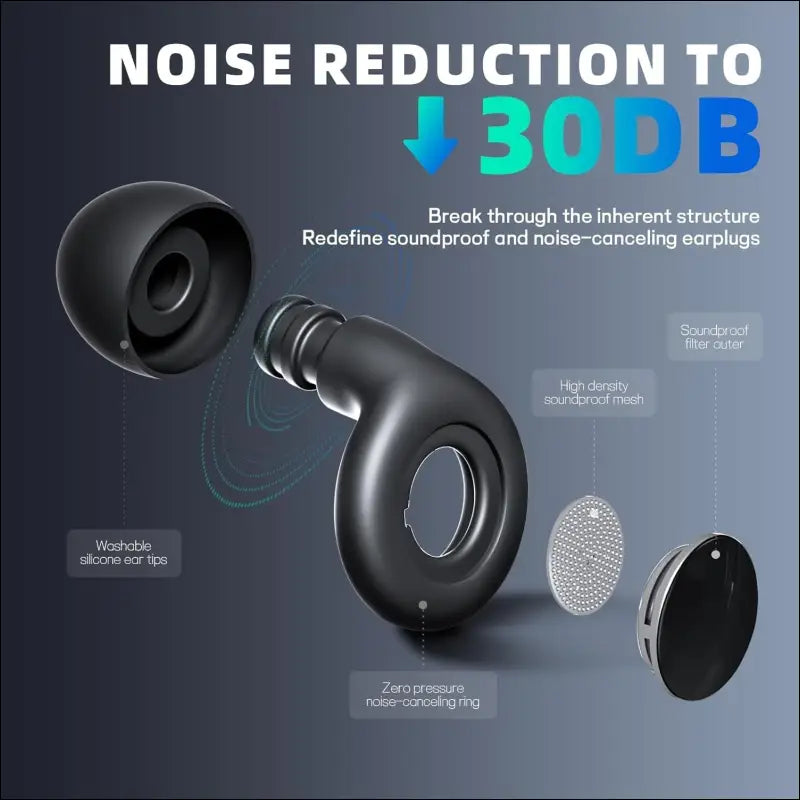 HFglobal Ear Plugs for Sleeping Noise Cancelling, Perfect-30dB Reusable Hearing Protection EarPlugs in Flexible Silicone for Sleep, Focus, Noise Sensitivity (Black, Medium)