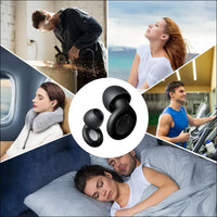 HFglobal Ear Plugs for Sleeping Noise Cancelling, Perfect-30dB Reusable Hearing Protection EarPlugs in Flexible Silicone for Sleep, Focus, Noise Sensitivity (Black, Medium)
