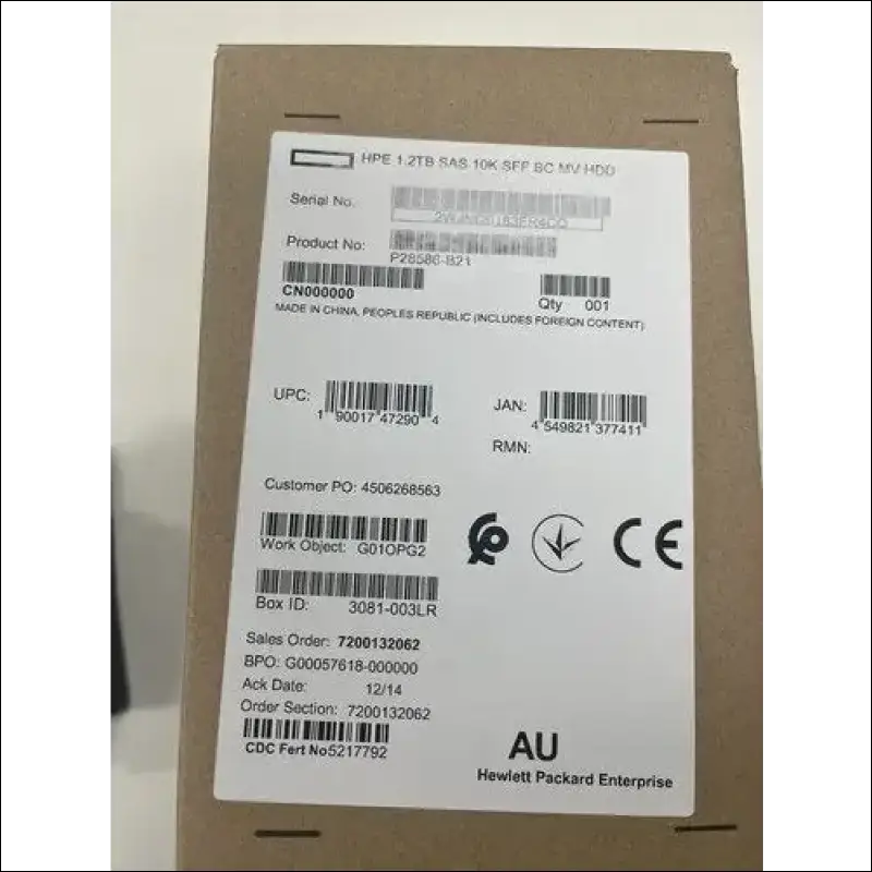 HPE 1.2TB SAS 10K SFF DISK