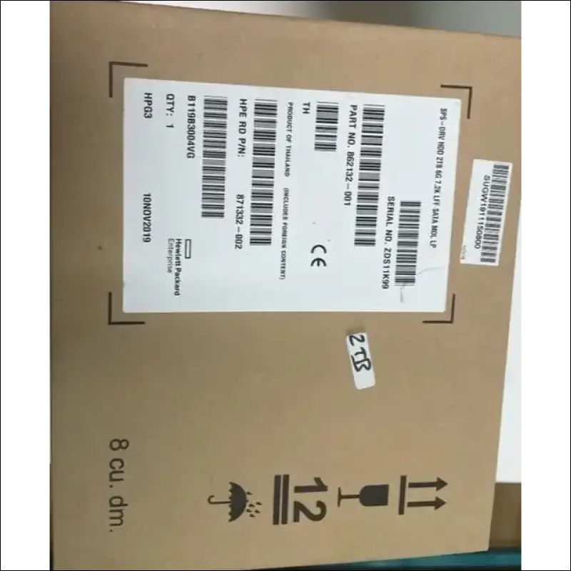 HPE 600GB,1TB,2TB SATA 7.2K 3.5" LFF LP DS HDD 861686-B21 for ML110 ML350 GEN10