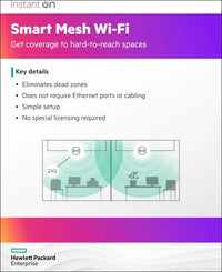 HPE Networking Instant on Access Point AP11 2X2 Wifi 5 Indoor Wireless Access Point | Power Source Not Included | RW Rest-Of-World Model (R2W96A)