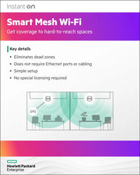 HPE Networking Instant On Access Point AP21 2x2 WiFi 6 Indoor Wireless Access Point | Single-Room Secure Smart Mesh