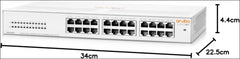 HPE Networking Instant on Switch Series 1430 24-Port Gb Unmanaged Layer 2 Ethernet Switch | 24X 1G | Fan-Less | AU Cord (R8R49A#ABG)