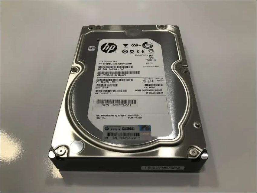HPE Seagate 3TB 7.2K 6Gb/s SAS 3.5" Enterprise Hard Drive ST3000NM0023 !New!