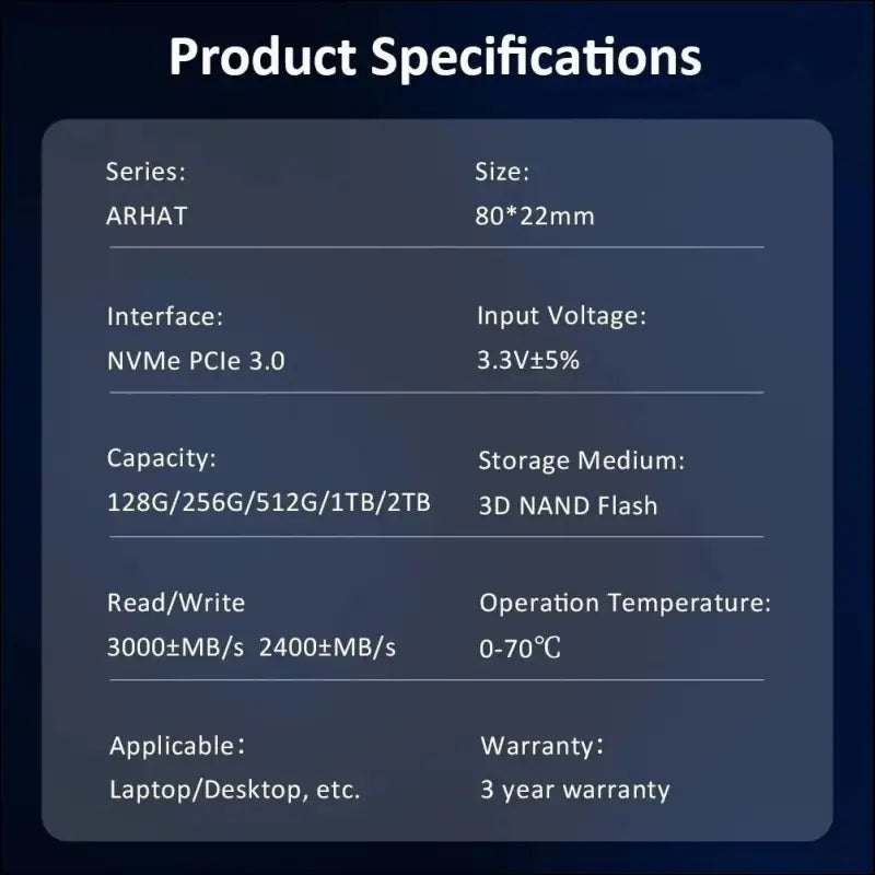 HUADISK M2 NVME 128GB 256GB 512GB 1TB SSD Internal Hard Disk 2280 PCIe3.0