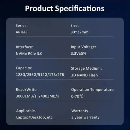 HUADISK M2 NVME 128GB 256GB 512GB 1TB SSD Internal Hard Disk 2280 PCIe3.0