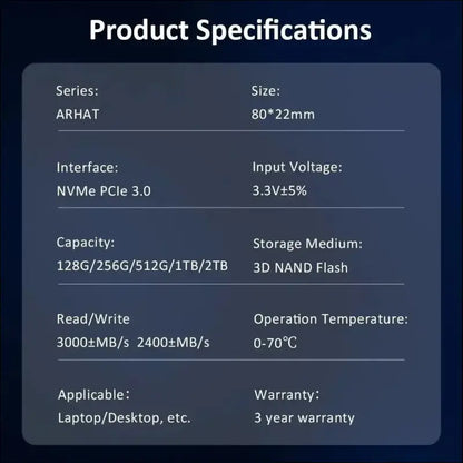 HUADISK M2 NVME 128GB 256GB 512GB 1TB SSD Internal Hard Disk 2280 PCIe3.0
