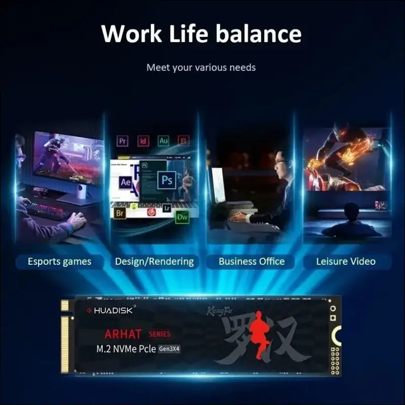 HUADISK M2 NVME 128GB 256GB 512GB 1TB SSD Internal Hard Disk 2280 PCIe3.0