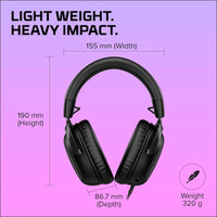 HyperX Cloud II – Gaming Headset for PC, PS5 / PS4. Includes 7.1 Virtual Surround Sound and USB Audio Control Box - Gun Metal