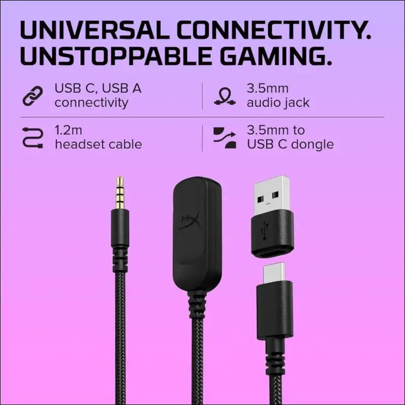 HyperX Cloud II – Gaming Headset for PC, PS5 / PS4. Includes 7.1 Virtual Surround Sound and USB Audio Control Box - Gun Metal