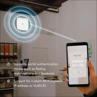 Inhand Networks EAP600 Enterprise Access Point AX3000, Wi-Fi 6,1 Gigabit Port, Support Poe 802.3Af,Mu-Mimo, Cloud Managed,Cover 120 Square Meters
