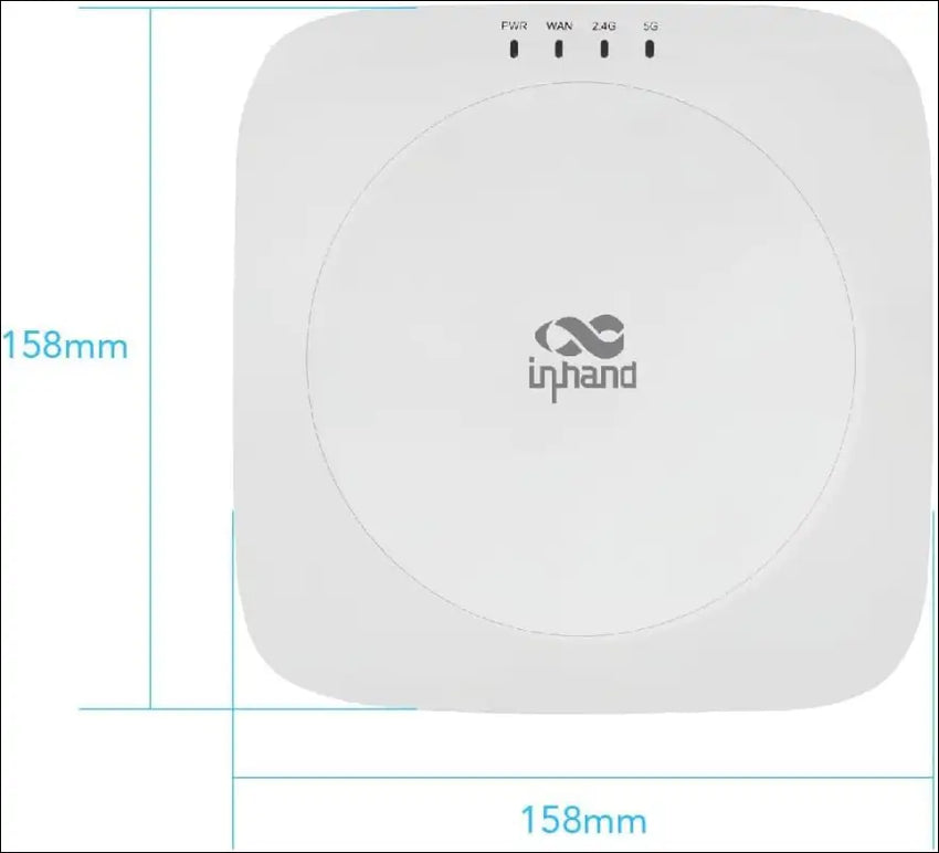 Inhand Networks EAP600 Enterprise Access Point AX3000, Wi-Fi 6,1 Gigabit Port, Support Poe 802.3Af,Mu-Mimo, Cloud Managed,Cover 120 Square Meters