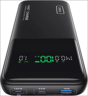 INIU 140W Power Bank, 27000mAh High Capacity Laptop Portable Charger, USB C in&Out Tablet Powerbank, Smart Digital Display Phone Charge Compatible