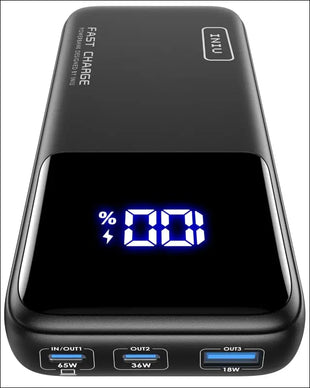 INIU Power Bank, 65W 20000mAh Fast Charging Laptop Portable Charger, USB C in&Out Tablet Powerbank, Battery Phone Charge for iPhone 16 15 iPad