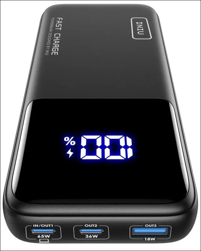 INIU Power Bank, 65W 20000mAh Fast Charging Laptop Portable Charger, USB C in&Out Tablet Powerbank, Battery Phone Charge for iPhone 16 15 iPad MacBook Airpods Steam Deck etc.