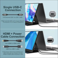InnoView Portable Monitor, 15.6 Inch FHD 1080P HDMI USB C Second External Monitor for Laptop, Desktop, MacBook, Phones, Tablet, PS5/4, Xbox, Switch, Built-in Speaker with...