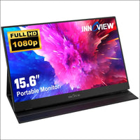 InnoView Portable Monitor 15.6 Inch FHD 1080P HDMI USB C Second External Monitor for Laptop Desktop MacBook Phones