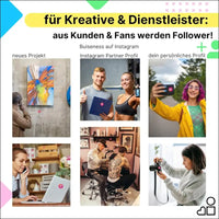 Instagram NFC Stickers - Set of 2 | Followers with Just One Tap | Set Up Yourself & Unlimited Overwriting | 3 cm Diameter for Smartphone, Laptop, Counter | Perfect for...