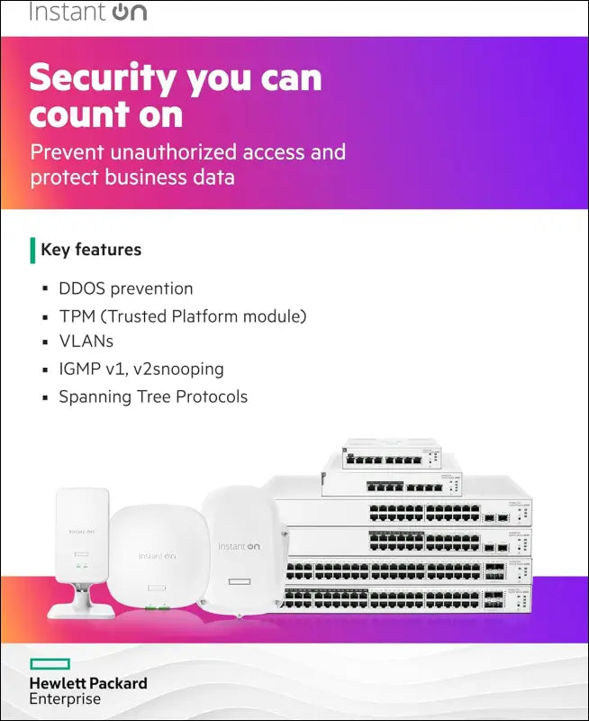 Instant On Switch Series 1830 8-Port Gigabit Smart-Managed Layer 2 Ethernet Switch with PoE | 8 x 1G Ports | 4 x CL4 PoE (65W) | Fanless Design | AU Power Cord (JL811A#ABG)